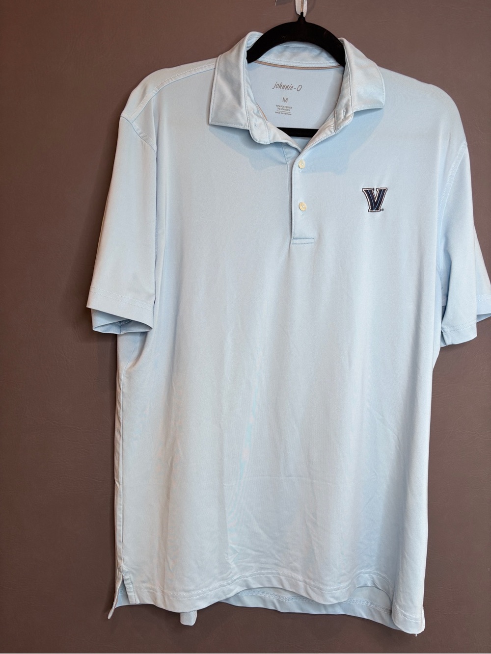 Johnnie-O Villanova Wildcats Polo Men’s M Light Blue Performance Golf NCAA